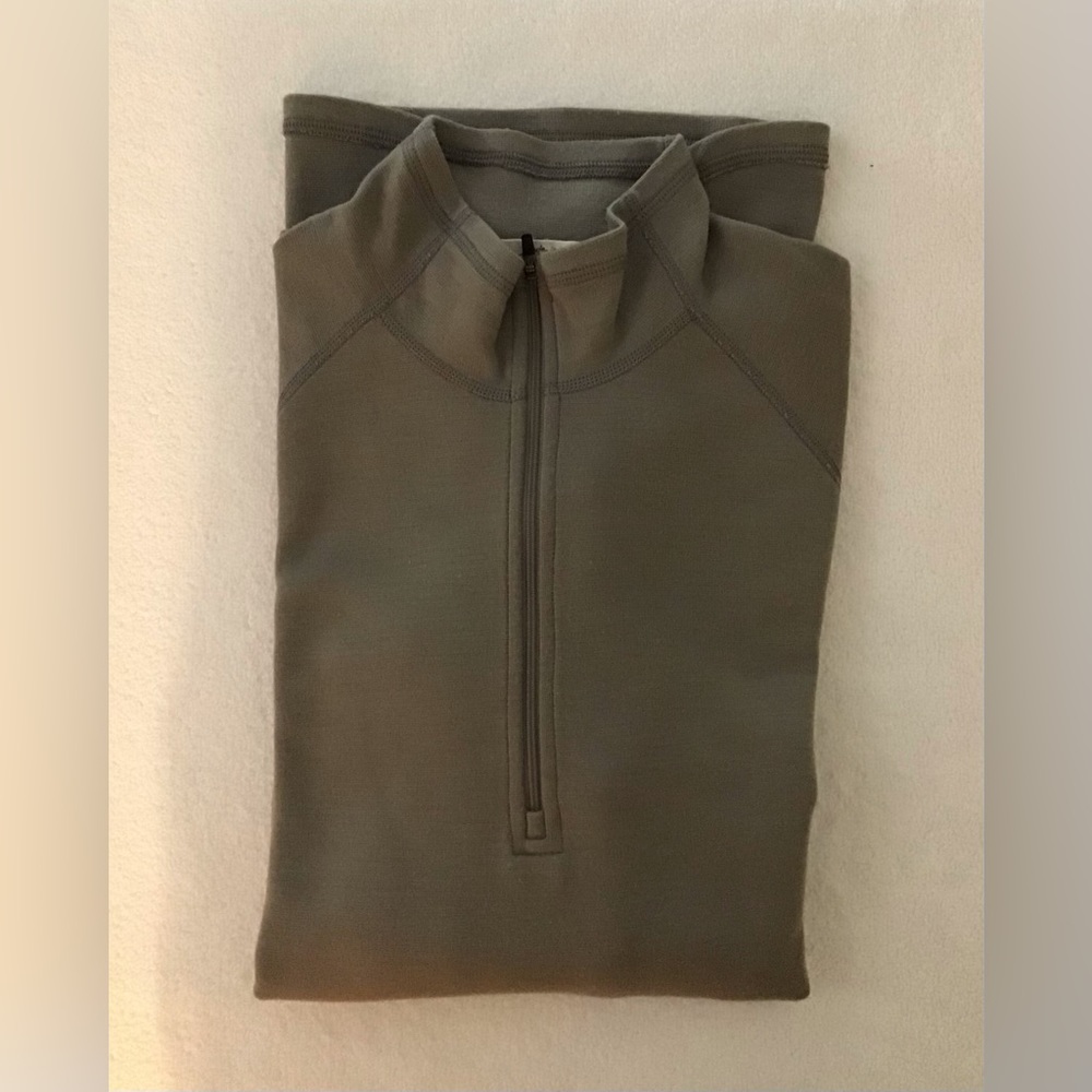 Ibex M XXL LS 1/4 zip sweater, merino wool, light grey